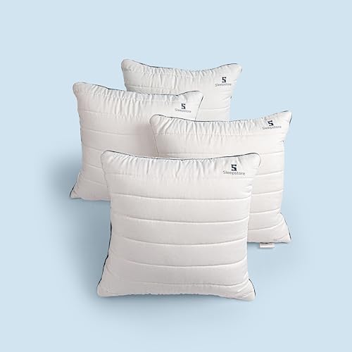 Image of SleepStore Granules Soft Cushion for Back & Spine Support, Pack of 4, 16x16 Inch | Multipurpose Adjustable Cushion for Office, Home & Travel | Shredluxe Fill - Blend of Memory Foam & Premium Fiber