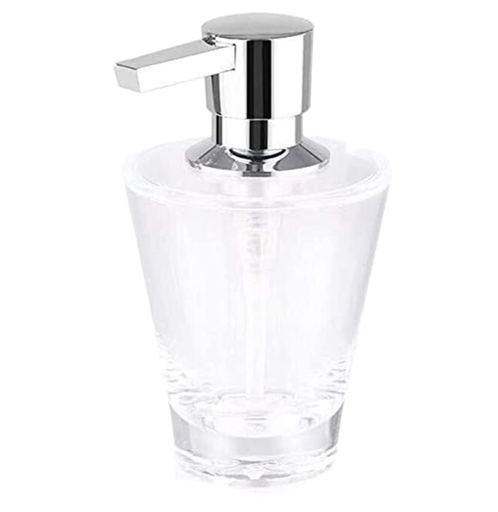 Dispenser per lozione, Dispenser per Sapone Liquido in Acrilico Trasparente con Ampia Apertura per Cucina e Bagno, flacone Doccia (Blu: Formato 200 ml)