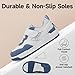 Dr Kong Toddler Boys Girls Shoes Tennis Leather Skate Shoes Casual Fashion Walking Sneakers with Hook and Loop for Toddlers and Little Kids Beige/Blue