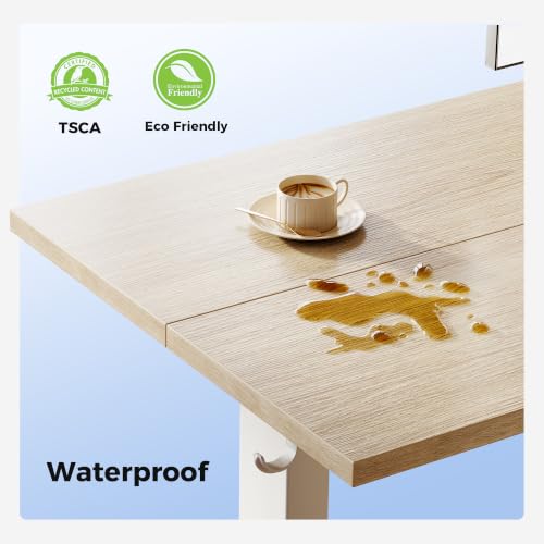 Image of Agilestic 48 * 24 Inch Height Adjustable Electric Standing Desk, Maple | Sit Stand Up Computer Desk, Memory Presets, Stable Steel Frame,154 lbs, Easy Assembly, Home Office