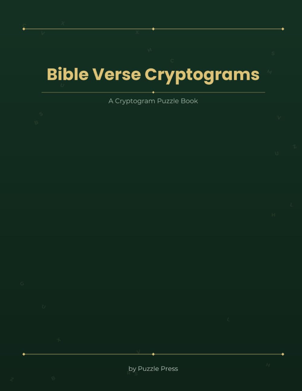 Bible Verse Cryptograms: Large Print Cryptogram Puzzles — Bible Verses Edition
