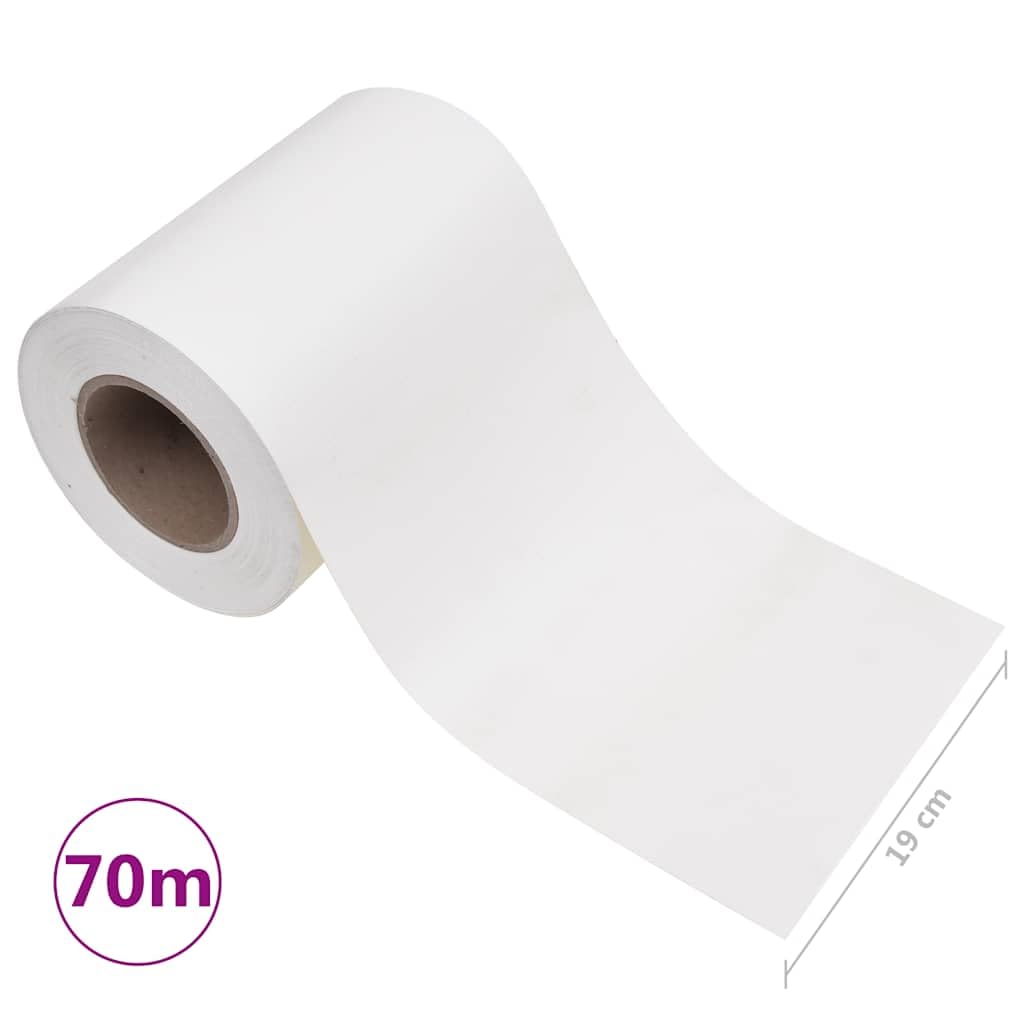 vidaXL Panel de Valla Jardín Patio Exterior Barrera Cercado Rollo Pantalla Privacidad Decorativa Cerca Tira Duradero de PVC Blanco 70x0,19 m