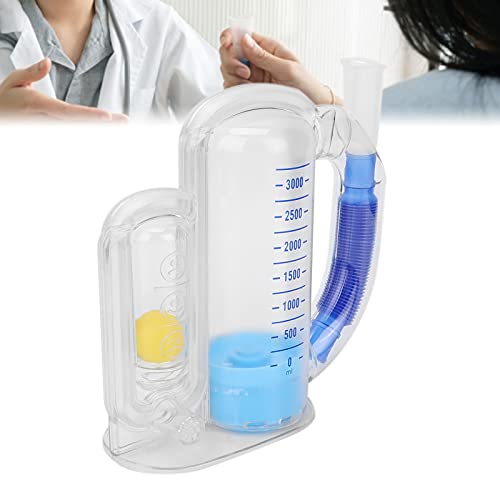 Ejercitador de respiración de 3000 ml, excelente herramienta de entrenamiento de capacidad vital con tubo de respiración para personas mayores y adultos