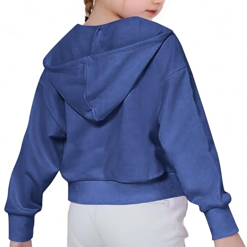 Cropped Zip Up Hoodies For Girls Teen Casual Long Sleeve Full-Zip Sweatshirts Jackets With Pocket Fall Trendy Outwear3