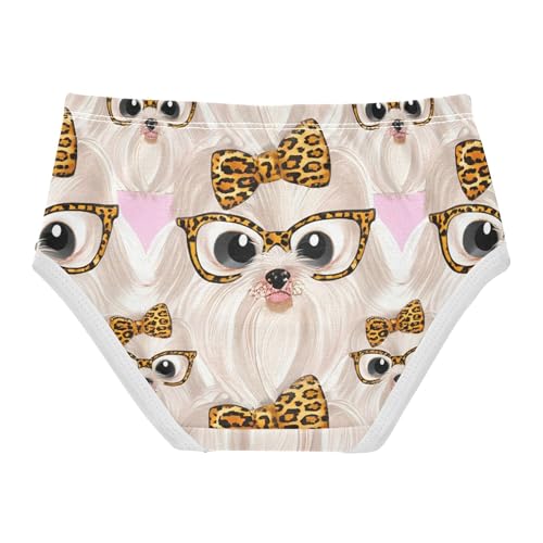 Cotton Girls Underwear Toddler Cute Dogs Funny Poodle Panties for Girl Stylish Kids Briefs Undies 2t2