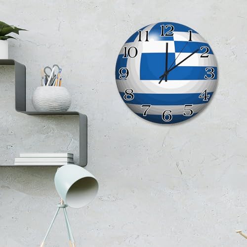 Horloge murale Grèce 38 cm calme absolu sans bruit pour salon - 3