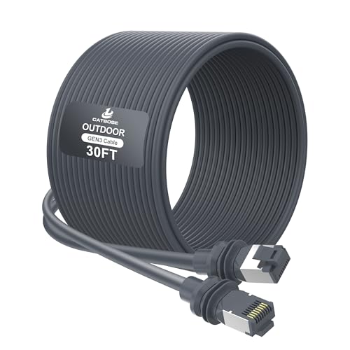 30FT Starlink Gen3 Cable, Outdoor Standard V3 Cable for Starlink Kit, 26AWG 100% Pure Copper Core, Waterproof, Replacement Gen 3 Extension Cable for Starlink Rectangular Satellite V3 Accessories