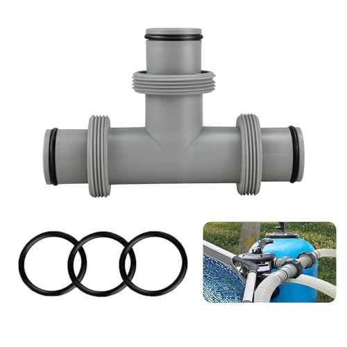 SIGANDG Conector en T para piscina de 38 mm,Extensor en T para Conector de Manguera de 38 mm,Adaptador de Manguera de Piscina,set de conexión para piscina Intex Coleman para manguera conector