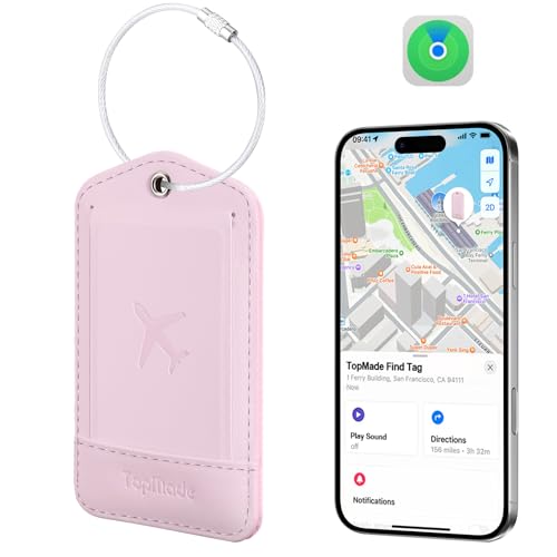 Image of TopMade Luggage Tags, Works with Apple Find My, Smart Suitcase Tag Tracker