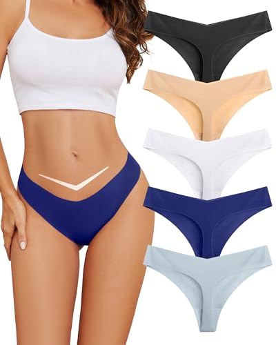 Listado de Costura de ropa interior . 46 VOENXE Tangas Bragas Mujer Sin Costuras,Talle Bajo V-Waist Women Braguitas Lencería,Sexy Underwear,Microfibra Brasileñas CóModos Ropa Interior, Transpirable Panties,Multi Pack...