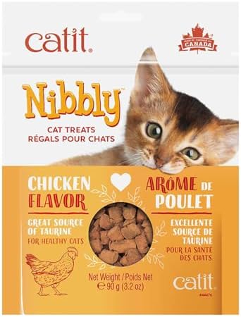 Catit Nibbly Crispy Cat Treats, Chicken – Artisanally Baked Non-Greasy Healthy Cat Treats