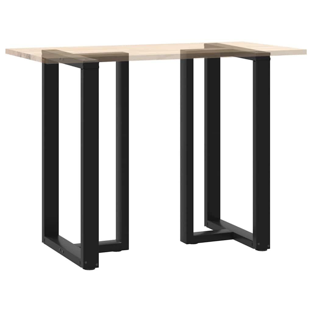 vidaXL Pieds de Table de Bar en Forme de T, 2 pièces, Noir, 60 x 35 x (100-101) cm, Acier
