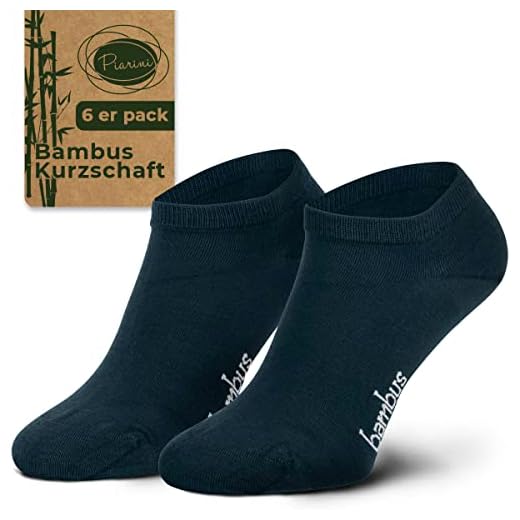 Piarini 6 Paar Bambus Socken Sneaker Socken Damen dünne atmungsaktive antibakterielle diabetiker Füßlinge Gr. 35 36 37 38 marine