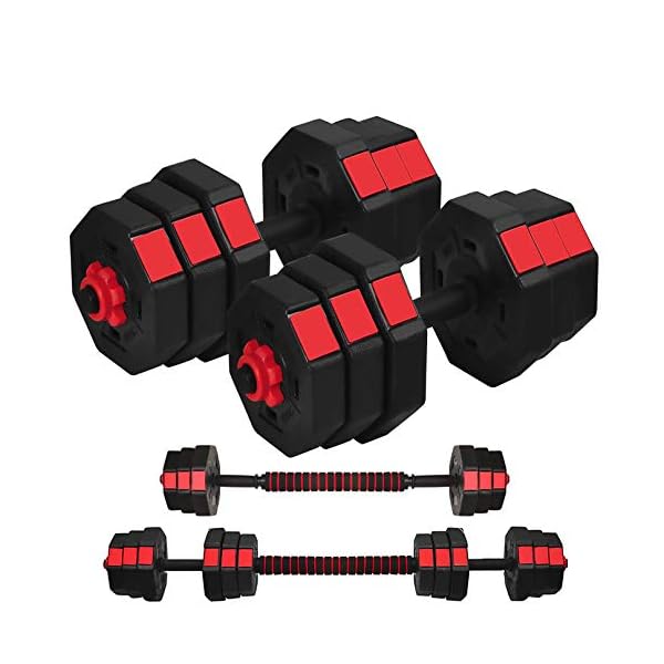 WATMAID-Dumbbells-Weights-Set-Adjustable-Weight-to-44Lbs-Free-Weight-Sets-with-Connecting-Rods-Used-as-Barbell-Set-Gym-Exercise-Home-Training-Fitness-Dumbbell-Set-with-Different-Weights WATMAID Dumbbells Weights Set Adjustable Weight to 44Lbs, Free Weight Sets with Connecting Rods, Used as Barbell Set Gym Exercise Home Training, Fitness Dumbbell Set with Different Weights