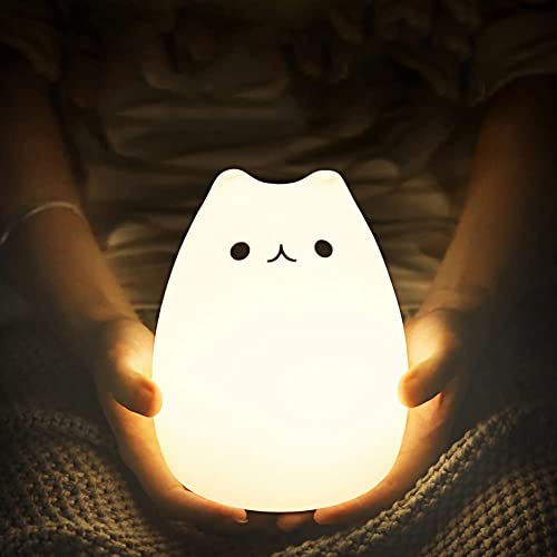 Neojoy Cat Lamp, Remote Control Silicone Kitty Night Light For Kids Toddler Baby Girls Rechargeable Cute Kawaii Nightlight (Popurlarity Kitty) #TOP5