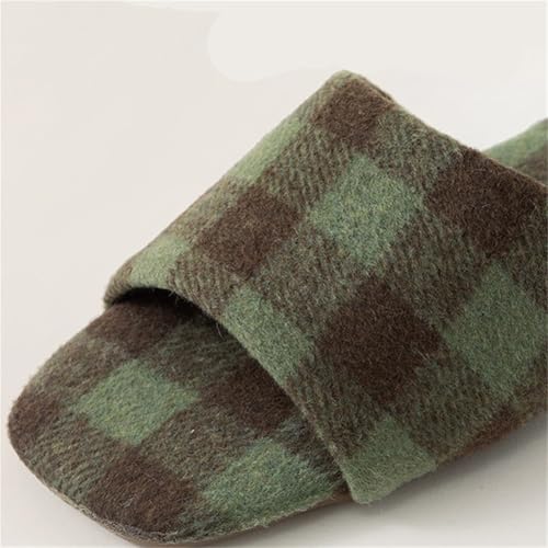 Luxurious Plaid Sandals for Women Men High Class Open Toe Slippers Elegant House Shoes Indoor Outdoor2