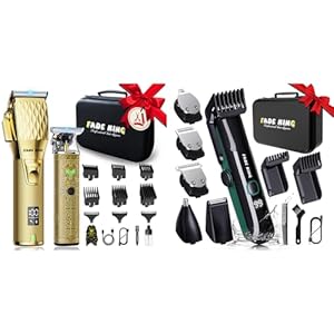FADEKING® Professional Hair Clippers + 6-in-1 Multifunctional Beard Trimmer, Best Gifts for Men