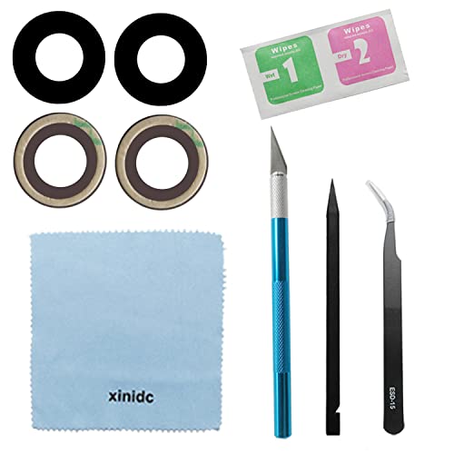 Xinidc 2Pcs Original Oem Back Rear Camera Glass Lens Replacement For Iphone Xr With Adhesive Preinstalled Includes Repair Tools Set #TOP3