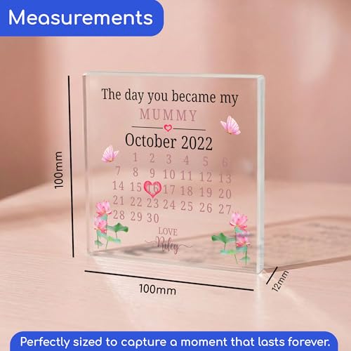 Personalised Acrylic Photo or Text Block, Custom Polaroid Style Keepsake Gift for Couples, Anniversaries, Weddings & Valentines, Crystal Clear Freestanding Plaque (Design-2)