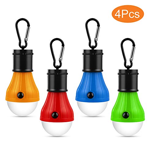 Tienda de campaña luces Farol de Camping, Parsion Linterna Led Portátiles LED Lampara de Camping Luz para Al Aire Libre Camping Senderismo Escalada Pesca o Hogar Coche Reparación-Paquete de 4