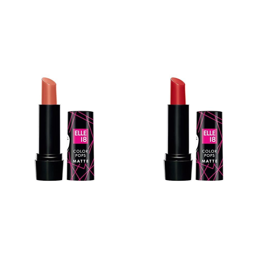 Elle 18 Elle 8 Lipstick Brown Ginger (Matte)&Elle 8 Lipstick Maroon Silk (Matte)