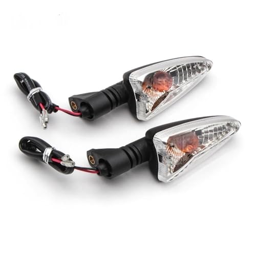 Clignotants clignotant de moto à 2 fils avec ampoule lampe témoin blanche pour Daytona et Tiger