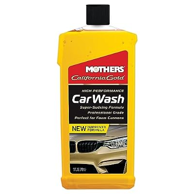 Mothers California Gold High Performance Car Wash, 16 oz. pH Balanced, Eco-Friendly, Super-Sudsy, Foam Cannon, Safely Cleans Without Stripping Wax, Sealant or Coating, Removes Dirt & Grime (05600)