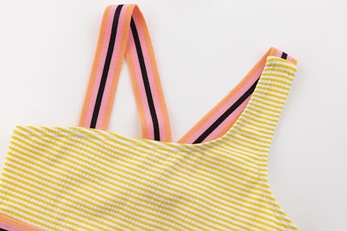 Image of LIZENS Girls Two Piece Swimwear 2-12Years Stripe Print Bikini Set Beach Bathing Suit for Kids