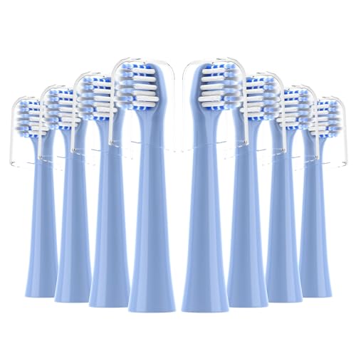 FEIHEAD Replacement Toothbrush Heads 8 Pack for Colgate Hum Connected Smart Battery Electric Toothbrush Head Blue