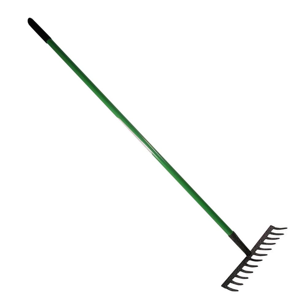 Gardening Hand Tools - Heavy Duty Garden Tools | Ideal For Planting, Weeding, Cleaning Garden, Raking, Weed Removal (12 Tooth Lawn Rake)