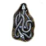 Snake Serpent Ring Silver Ouroboros Head Stainless Steel Alloy Natural Born Killers Leviathan Poseidon Coiled Jungle Sea Beach Pirate Auryn Lovecraft HP Cobra Silver Resize-able by Dan's Collectibles (NBKsnk2)