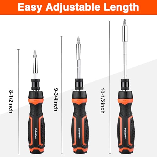 Valuemax Ratcheting Screwdriver, 9-In-1 Multi Screwdriver, Portable Ratchet Screwdriver Set, Adjustable Length, High-Strength Bits thumb #5