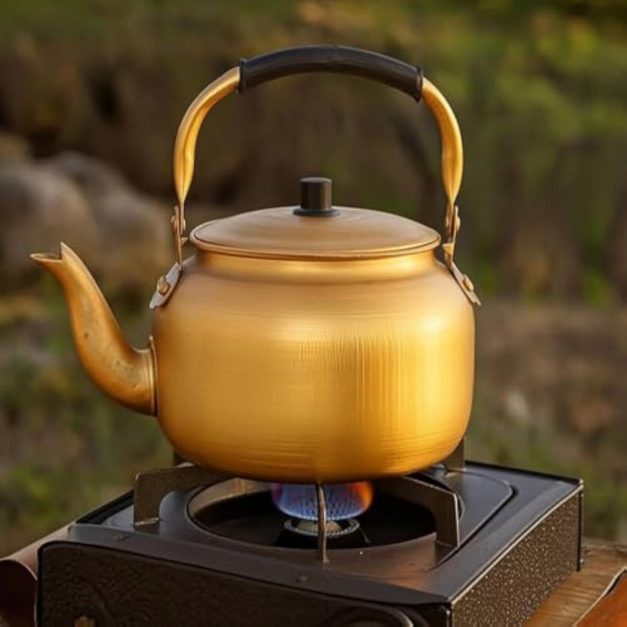 Portable Aluminum Tea Kettle, Easy Pour Cookware