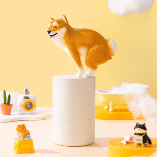 Fun Animal Series Foam Soap Dispenser-Shiba Inu Pigeon Shaped Foam Hand Washer Automatic Soap Dispenser for Bathroom & Kitchen Hilarious Gift for Kids Adults (Shiba Inu Series (Mame Shiba))