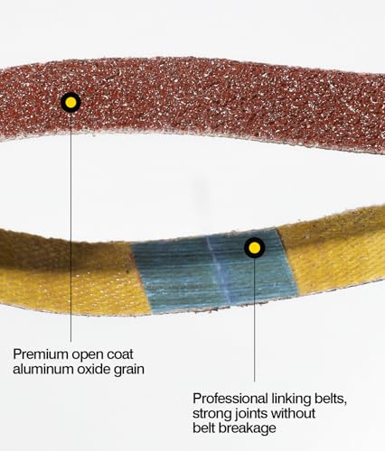 12x18 inch aluminum oxide sanding belts - 20 pack assorted grits 406080120150240 for belt sander