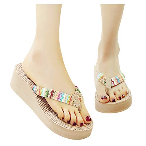 Aniywn womens flip flop sandals bohemian wedge sandal thong sanda…