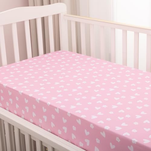 Image of PHF 3 Pack Soft Butterfly Crib Sheets Fitted, Comfy Breathable Baby Sheets for Girls, 28x52 Inches Fits Standard Crib and Toddler Mattresses, Butterfly