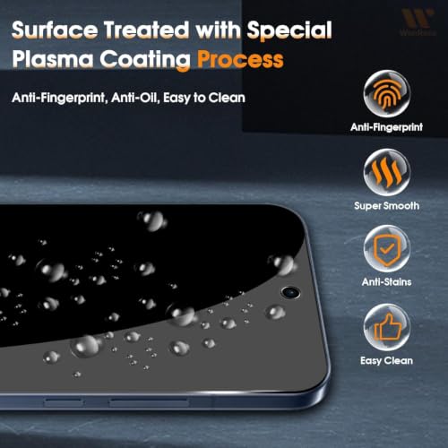 Image of Pack 1 - Privacy Tempered Glass for Nothing 4B 5G Screen Guard Protector | 9H Hardness | Case Friendly | Anti-Spy - Installation Kit