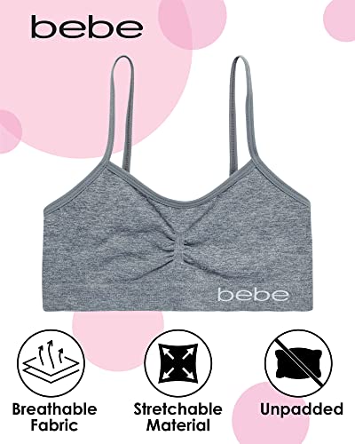 bebe Girls Training Bra - 8 Pack Seamless Training Cami Sports Bralette (S-L)2