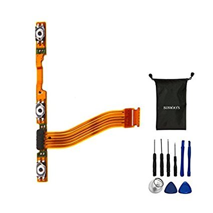 sunways Power on/Off and Volume Button Connector Flex Cable Replacement for Google Nexus 6 Motorola XT1103 XT1100 with Device Opening Tools