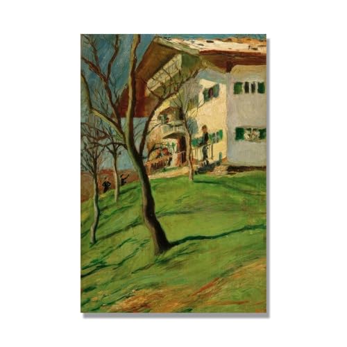 Tableau Notre petite maison par August Macke | Impression sur toile 80x120cm