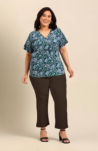 Image of Fashion Plus PlointTrandy Textured Trousers for Women | Women Loose Fit Trousers | Women's High-Waisted Pant | Women Trousers Pants | Korean