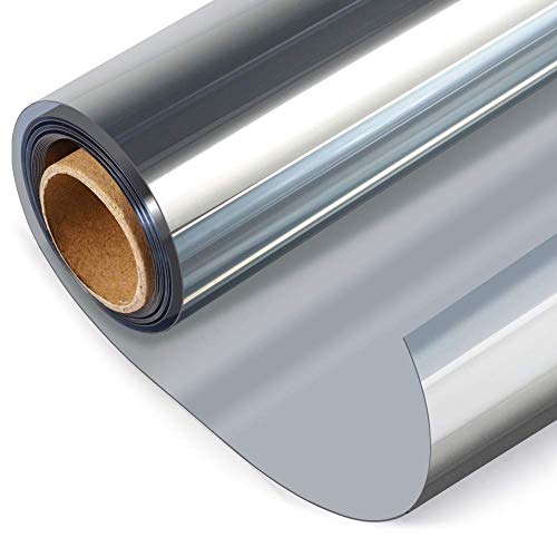 HIDBEA One Way Mirror Window Privacy Film, Silver, 23.6 x...