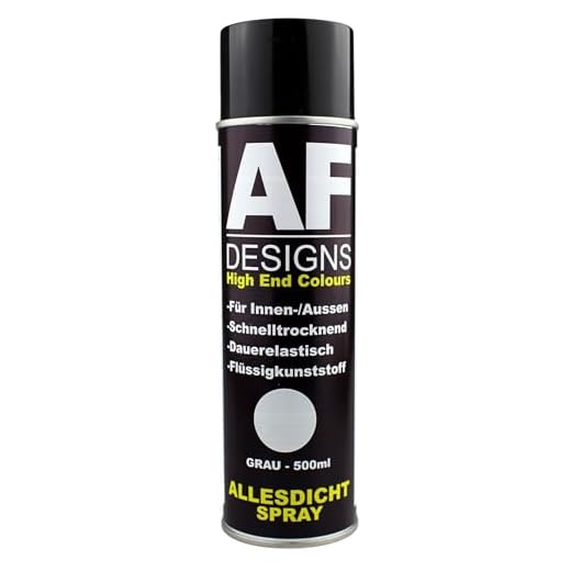 Alles Dicht Spray schwarz grau weiß Dichtspray Flüssigkunststoff flüssiger Kusntstoff 500ml Dichtmasse Wasserdicht Dachrinne abdichten Universald Dichtungsspray (Grau, 500ml)
