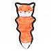 ZippyPaws - Z-Stitch Skinny Peltz, No Stuffing Durable Plush Squeaky Dog Toy, Fox