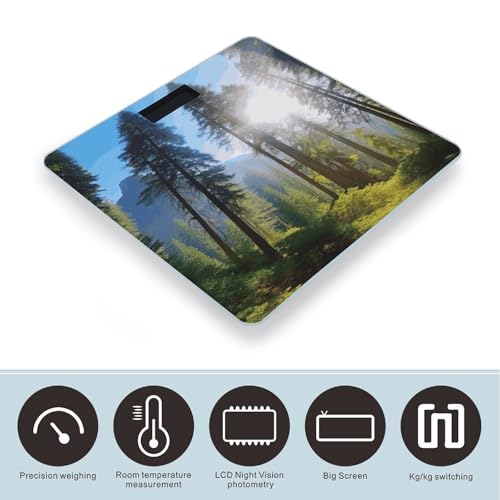 Báscula digital de baño JTREHY con pantalla LCD miniatura 3