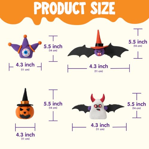 JOYIN Halloween Craft Air Dry Clay Kit, 9 Pcs Modeling Clay DIY Make Characters Kit, Ultra Light and Soft, for Halloween Arts and Craft Activities, Gifts for Kids, Classroom Party Favors Funny Toys - image 7