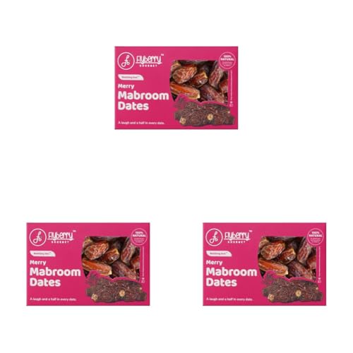 Image of Flyberry Gourmet Mabroom Dates (Khajoor /Khajur) 200g | 100% Natural | Rich in Calcium, Iron and Potassium | Instant Energy (Pack of 3)