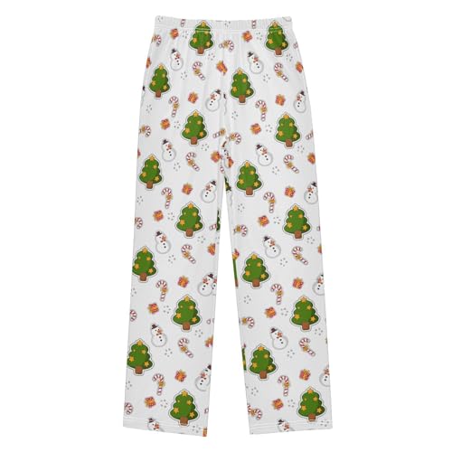 Christmas Tree Gift Candy Snowman Boys Pants for Kids Jogger Pants with Pockets S-XL