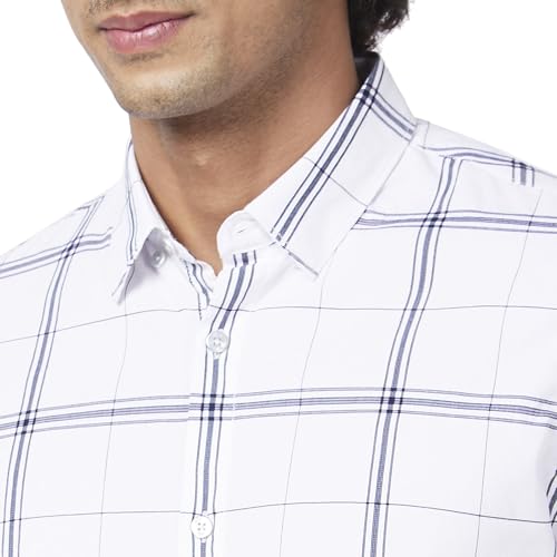 Image of Spykar Men's Regular Fit N /A Full Sleeve Checked Casual Shirts